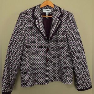 SAG HARBOR Vintage Abstract Pattern Blazer